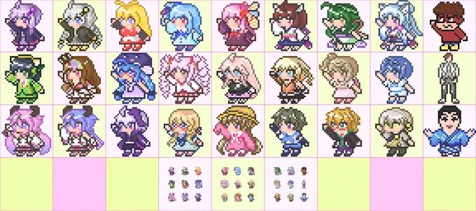 ちまっとボイロシリーズまとめ
総勢27名、どの子も描いてて楽しかった!
#VOICEROIDドット絵部 