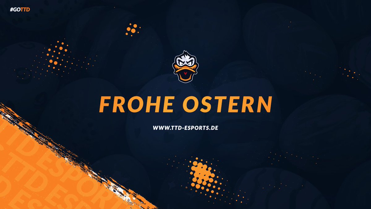 ttdesportsgg's tweet photo. Wir wünschen allen Freunden, Bekannten, Sponsoren und Mitgliedern ein frohes Osterfest 🐰🥚
#GOTTD | #TTDEsports - #SchmitzHM #MMOGA #Gamersbase #Esports #Gaming https://t.co/7ECrH1bxHg