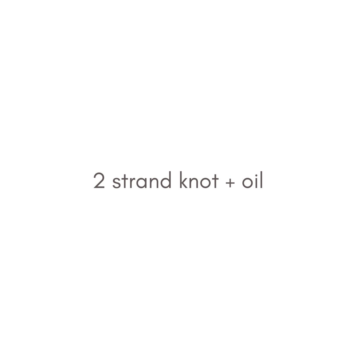 Once you’ve detangled it apply oil on the detangled section to ready it for pre-pooing. Do a two strand knot