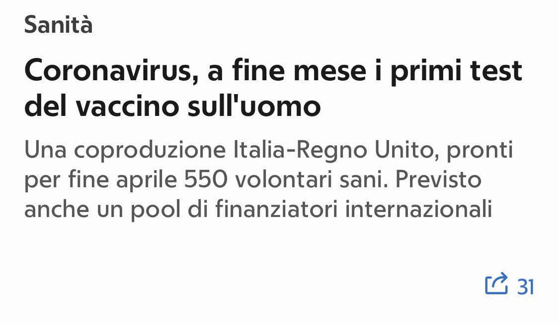 Un motivo in più per stare a casa ancora 20 giorni. Solo 20 giorni, facciamolo tutti, dai‼️#COVID19italia #coronavirusitalla #vaccino