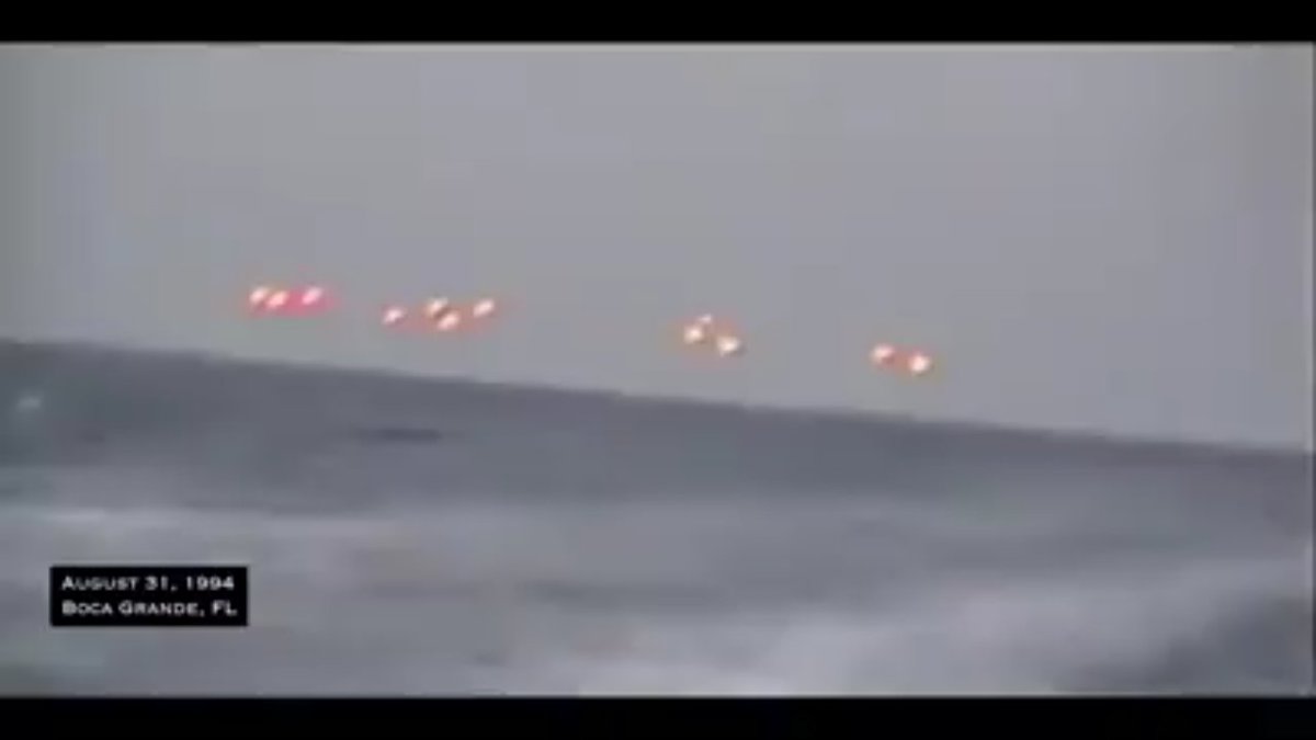 Unidentified lights in Greer's film? Nope, military flares. Parachute flares launched during military exercises are often mistaken for a fleet of UFOs, as I exposed many times in my timeline and on YouTube: 