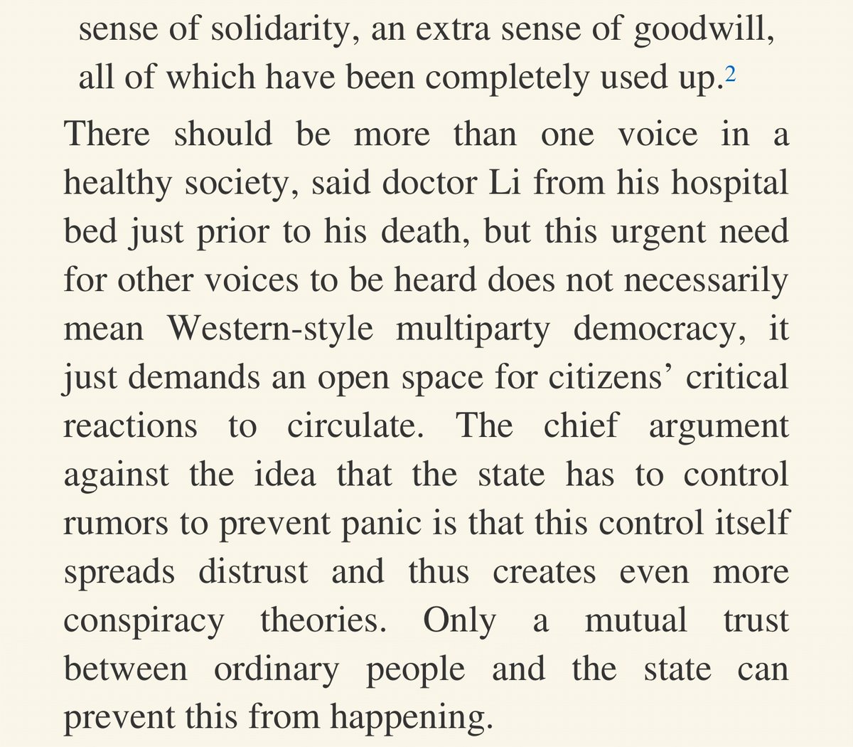 100millionbooks's tweet photo. Žižek's recent book on the virus is largely unremarkable, but this part stood out. https://t.co/ufGTgDTgOT