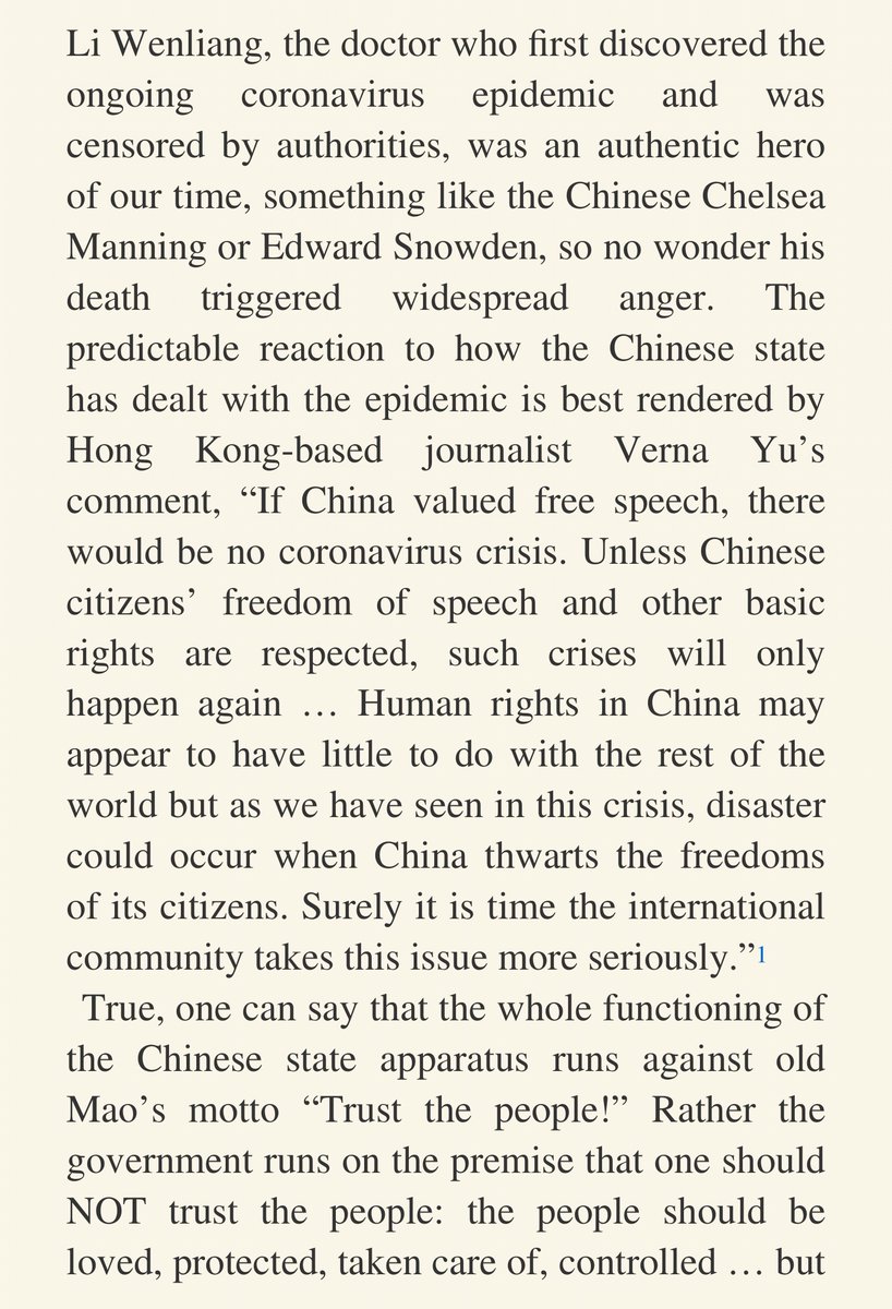 100millionbooks's tweet photo. Žižek's recent book on the virus is largely unremarkable, but this part stood out. https://t.co/ufGTgDTgOT
