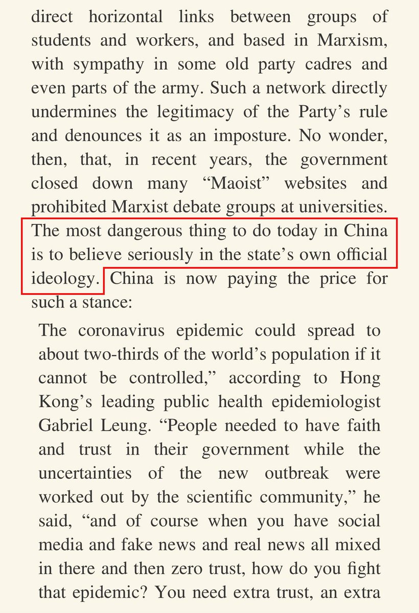 100millionbooks's tweet photo. Žižek's recent book on the virus is largely unremarkable, but this part stood out. https://t.co/ufGTgDTgOT