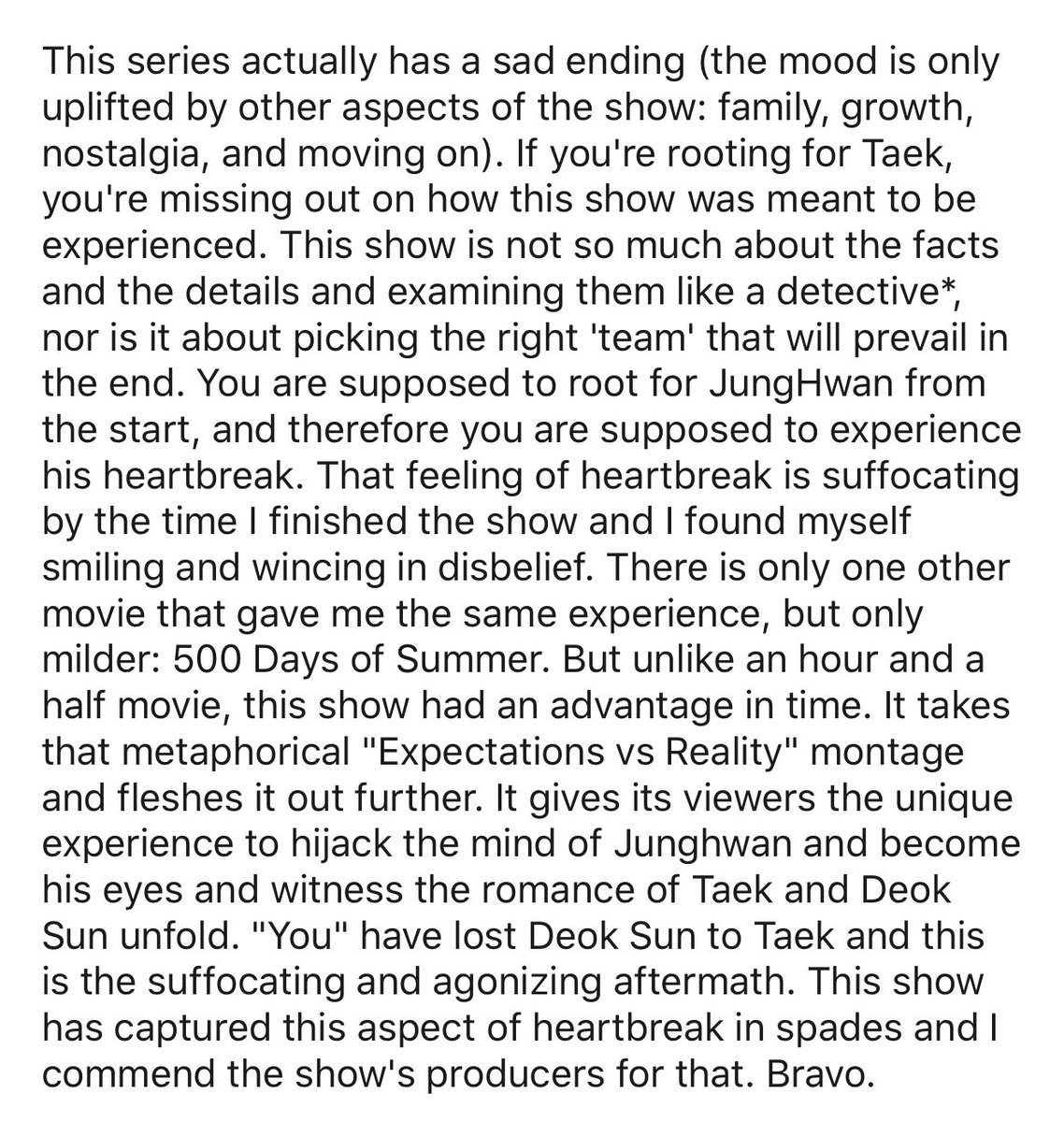 "you are supposed to root for junghwan from the start, and therefore you are supposed to experience his heartbreak." beautifully written  i don't think i'll ever love another kdrama as much as i love reply 1988