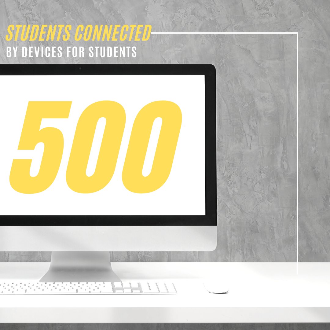 DevicesFor's tweet image. #MilestoneMondays are here! So excited to announce we&apos;ve connected 500 students to learning. Help us get to 1k! devicesforstudents.org 
#flattenthelearningcurve #flattenthecurve #EducationUnlocked #covid #InThisTogether