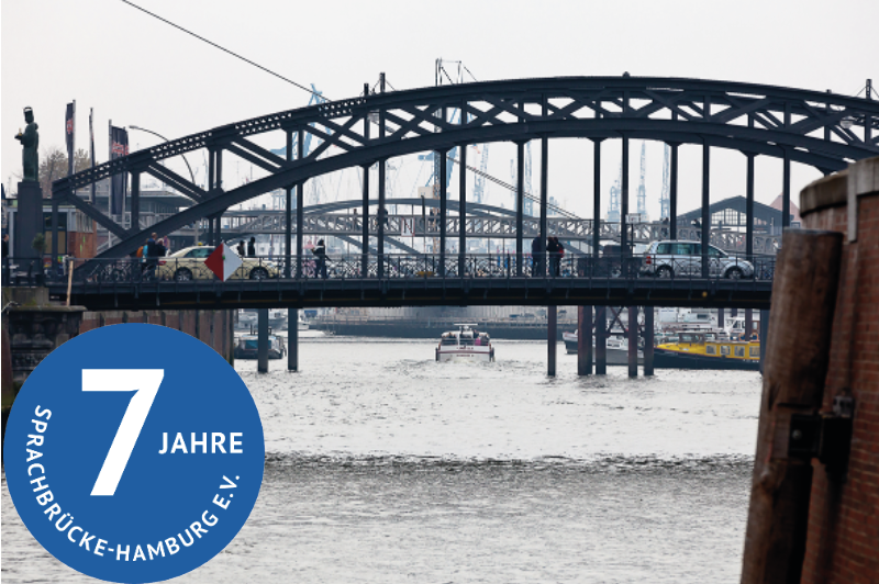 SprachbrueckeHH's tweet photo. Freut Euch auf unsere Jubiläums-Aktion "7 Brücken - 7 Gesprächsrunden" 7⃣ Denn nicht nur wir bauen #Brücken, sondern #Hamburg zählt mit über 2.500 Brücken zu den brückenreichsten Städten in #Europa 🤓 Coming soon ➡️ #sprachbrückeHH #spracheverbindet https://t.co/UxruUQ1gN2