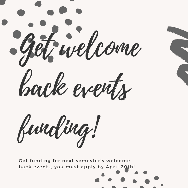 AustinPeaySOC's tweet photo. Are you planning a welcome back event for next semester?? For SOC funding for any welcome back event during the first month of classes next semester you must apply for the funding by April 20th! https://t.co/zHLSuGOKLk