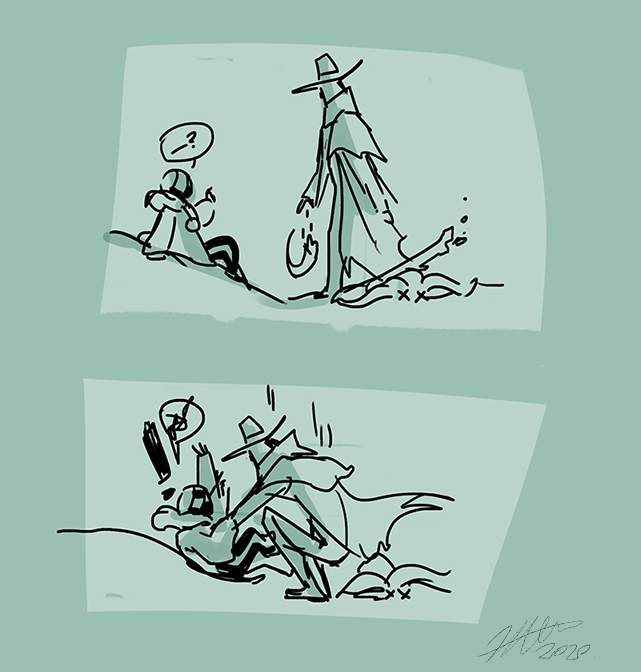 PudgyChee's tweet photo. Sometimes you just wanna do something quick and dirty. For @wishingstarjar and a continuation of how I thought Rewind and Snare's first meeting might go. >_> Bare bones are a no-no for toll hunters! #huntertales #undertaleAU #underewind #sansAU #papyrusAU #quickanddirty https://t.co/nZInH8IpKu
