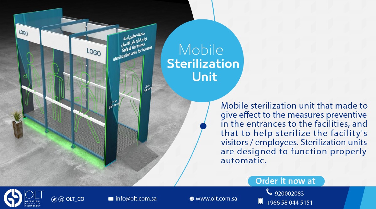 OLT_Co's tweet photo. Mobile sterilization units for all facilities which designed with the latest technology to meet all desires to activate preventive measures
order it now at:
920002083
0580445151
#OLTLogistics #DrivingYouToSuccess https://t.co/rX7iiufdfU