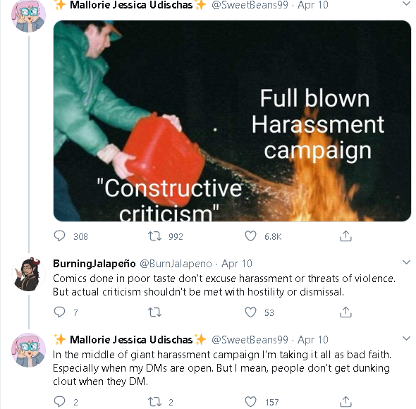 unvarnishedvoid's tweet photo. #Newguy #NewGuy2020 
im blocked (tho i never tweeted at her before)but i wanted to address her tweets here.

so this will be a thread turn away now lest ye have to read a lot :P.

first things first she apparently thinks her experience is indicative of how it is for everyone. https://t.co/kkCbnJHDWB