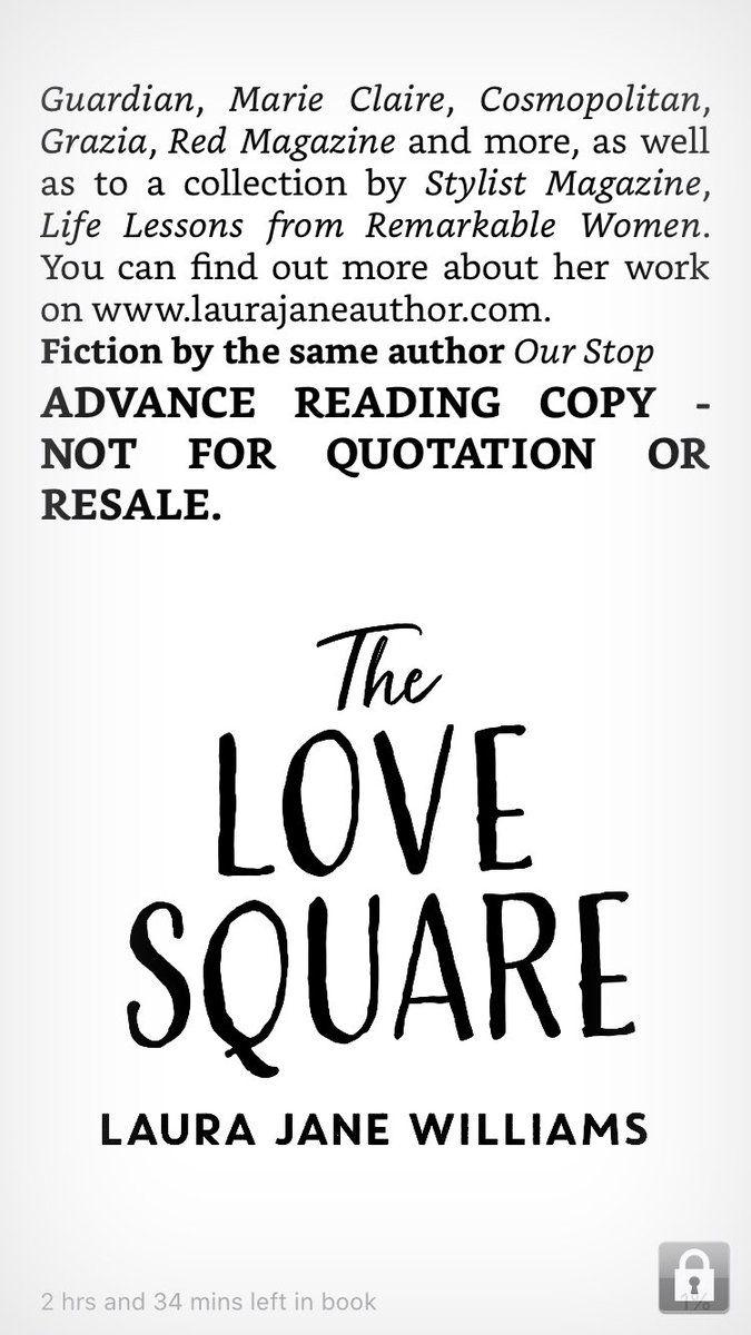 NikkiMoore_Auth's tweet photo. I really loved #OurStop by @laurajaneauthor so am thrilled to be reading an ARC of #TheLoveSquare 👌🏻📖 Can’t wait to get stuck in @NetGalley @AvonBooksUK #books #AmReading https://t.co/WmyXs3Sg5Q
