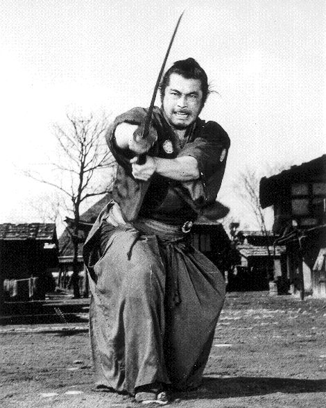 Un jour un sabre (un homme ou une femme).Toshirō Mifune, who's else? Yōjinbō by Arira Kurosawa, 1961.