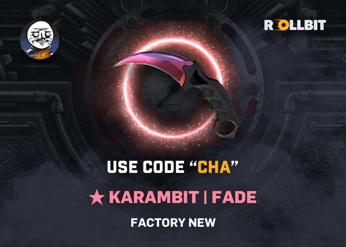 ChaBoyyHD's tweet image. 🔥 KARAMBIT FADE GIVEAWAY

🏆$800,- Karambit| Fade - (Factory New)

✅ Retweet
✅ Follow @rollbitcom
 
✅Like the video
youtu.be/v__RsKMo-B4

🔗Rolling in 5 days!