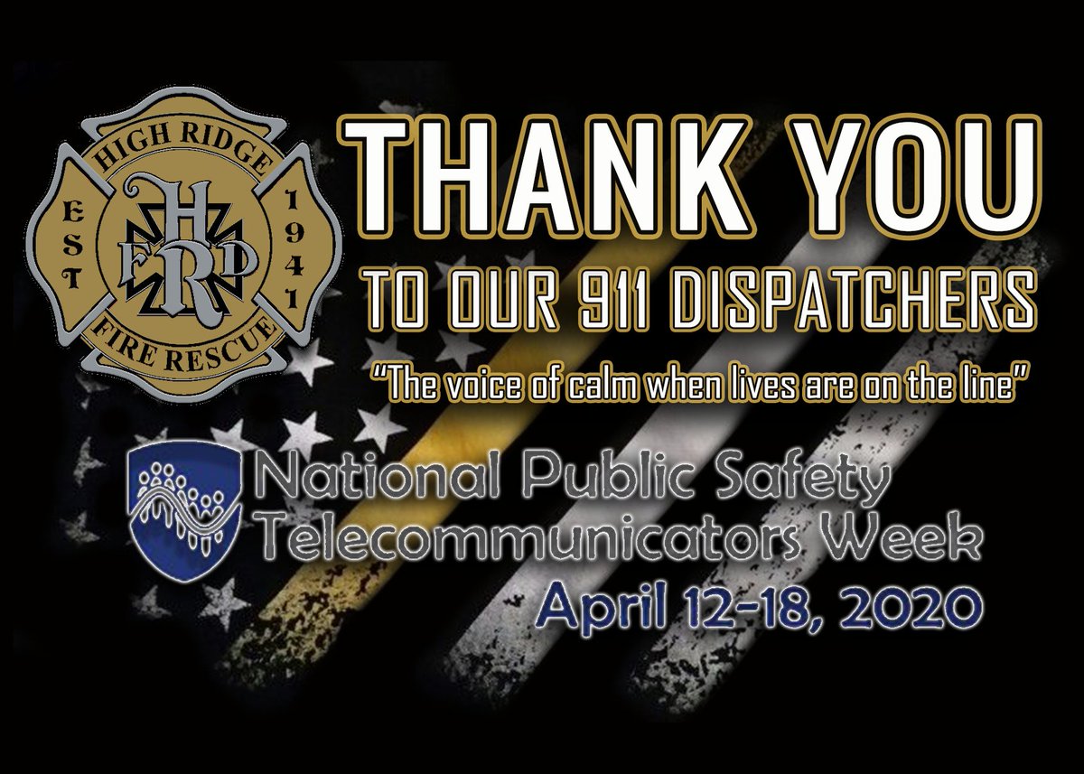 highridgefire's tweet photo. We salute all dispatchers, especially those at @JeffcoDispatch, for their dedication and commitment to answering the public's call for help! #NPSTW #dispatch #thingoldline https://t.co/Qon9U3BPd4