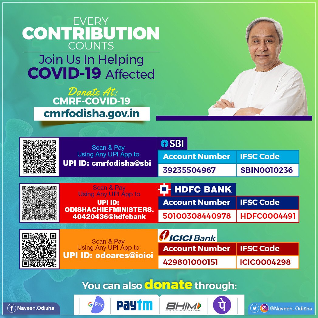 jibanbindu's tweet photo. Human race is facing one of the gravest challenges due to #COVID19 pandemic. Appeal everyone to come forward to donate through https://t.co/ZrCHpItBF5 to strengthen #Odisha’s fight against #CoronaVirus. https://t.co/im4mZZDNf9
