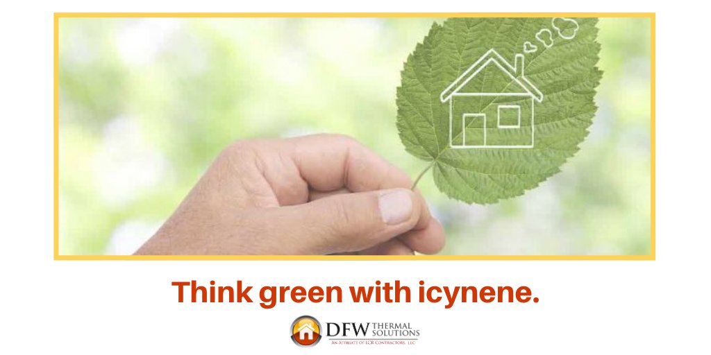 Many homeowners don’t realize that Icynene spray foam is a green option made of recycled materials! #EnvironmentalEducationWeek #thinkgreen #greenconstruction #CountOnDFWThermal