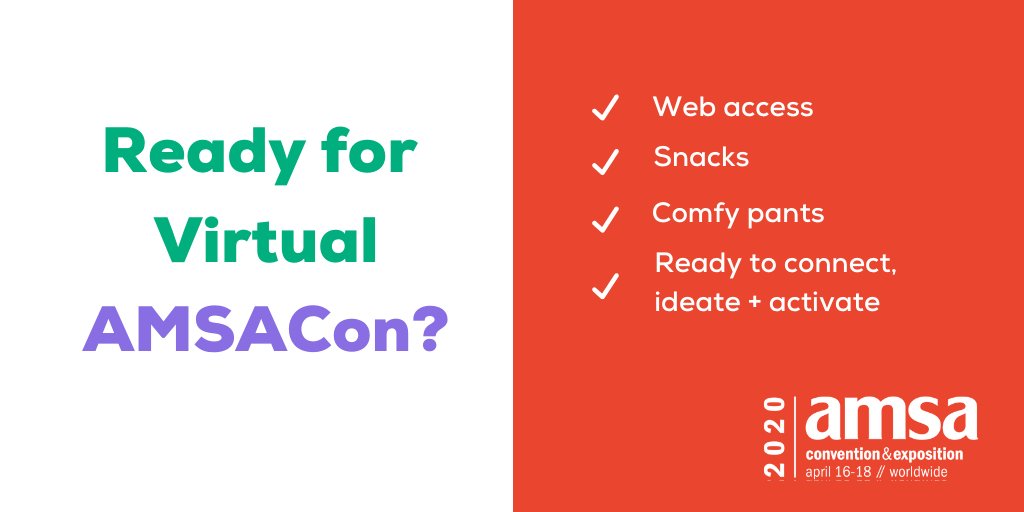 AMSANational's tweet photo. 📣 You ready? You're about to network with fellow medical students, experts and innovators from the safety of your homes: Virtual #AMSACon2020 is about 3 days away! 🎉 If you're not registered, join in 👉 https://t.co/tnia1VAcAw. Pajama bottoms welcomed! 🙌 https://t.co/YSMxpeFNPh