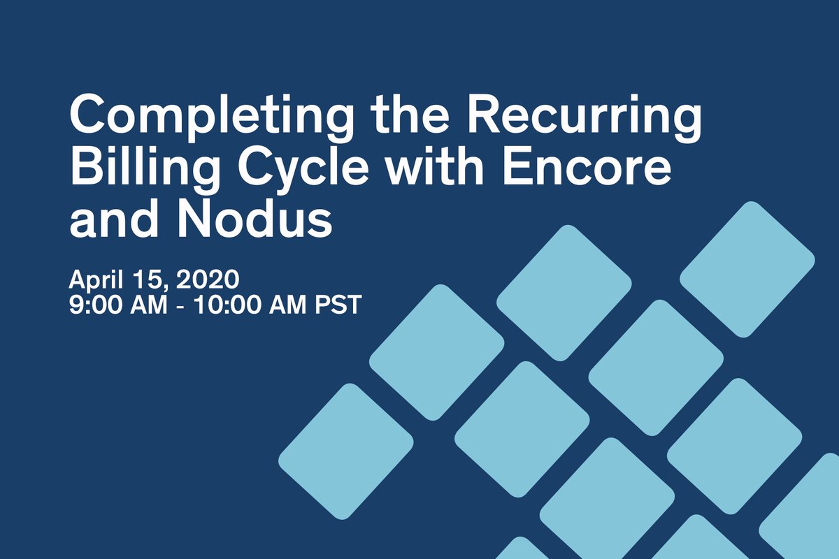 NodusTech's tweet photo. There is still time to register for our #webinar on automating the #recurringbilling cycle with @encorebusiness and Nodus: https://t.co/reqm2CaGxZ https://t.co/LAUaQSA5Sk