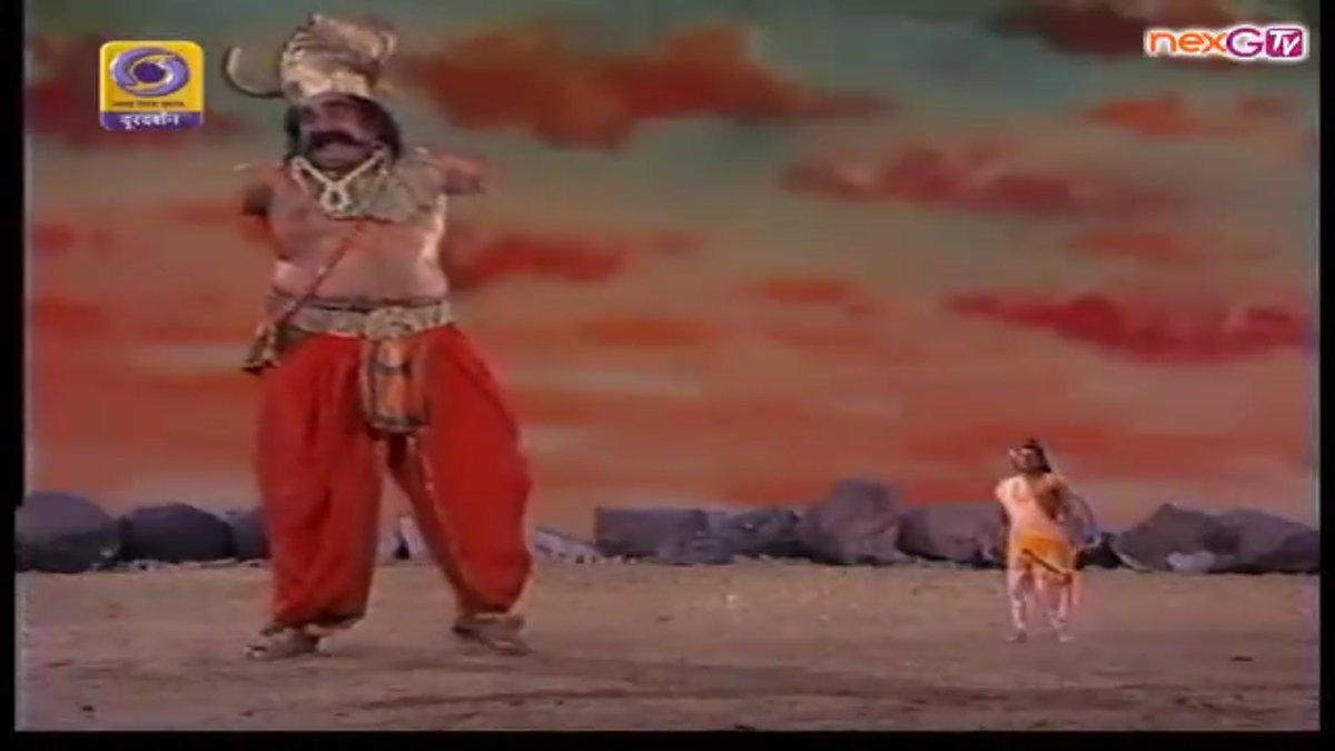 maasoom1999's tweet photo. किसी दूसरे के पाप कर्मों के लिए 
हमेशा ही कोई निर्दोष मारा जाता है😢😢

#कुम्भकर्ण 
#रामायण 

@DDNational https://t.co/Z69xuKCco3