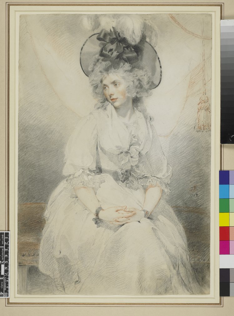 Born OTD, Thomas Lawrence (1769-1830). His best female portraits have a seductive dazzle: bravura brushwork, glistening lips and sparkling eyes. Countess of Blessington, Elizabeth Farren, Mary Hamilton (pencil & chalk, British Museum), Lady Caroline Lamb (Bristol Museums) 3/5