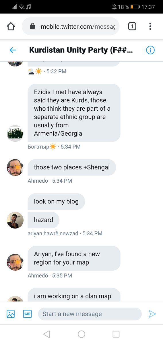 Some quarantine entertainment:A thread of screenshots I was sent of some ugly racists on Twitter and their obsession with Assyrians and Yazidis. We truly occupy all of their time, don't we?This group has more than 50 people in it acting like they run the Kingdom of Kurdistan.