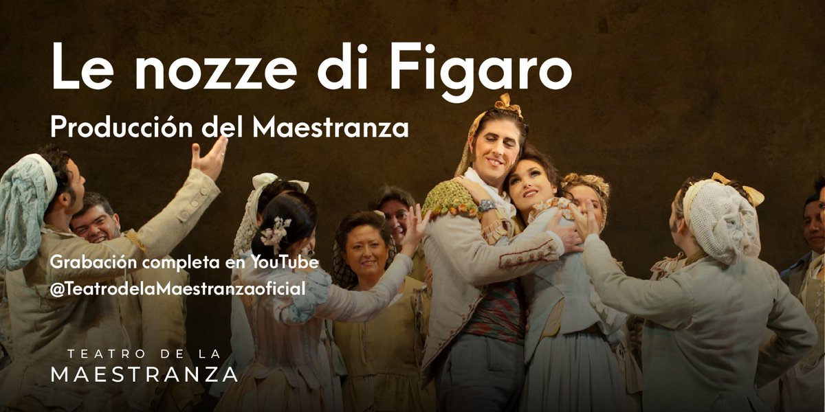 Maestranza's tweet photo. 📢Ahora también podéis ver en nuestro canal de YouTube la versión completa de 'Las bodas de Fígaro', producción propia registrada en 2011 gracias al apoyo de @canalsur.

¡Ya tienes plan para esta tarde! 😁

#QuedateEnCasa
#YoMeQuedoenCasa

Link: https://t.co/CdXxkdwJ9T https://t.co/XgyjC4dzzR