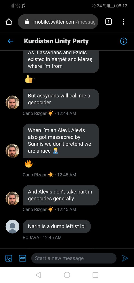Some quarantine entertainment:A thread of screenshots I was sent of some ugly racists on Twitter and their obsession with Assyrians and Yazidis. We truly occupy all of their time, don& #39;t we?This group has more than 50 people in it acting like they run the Kingdom of Kurdistan.