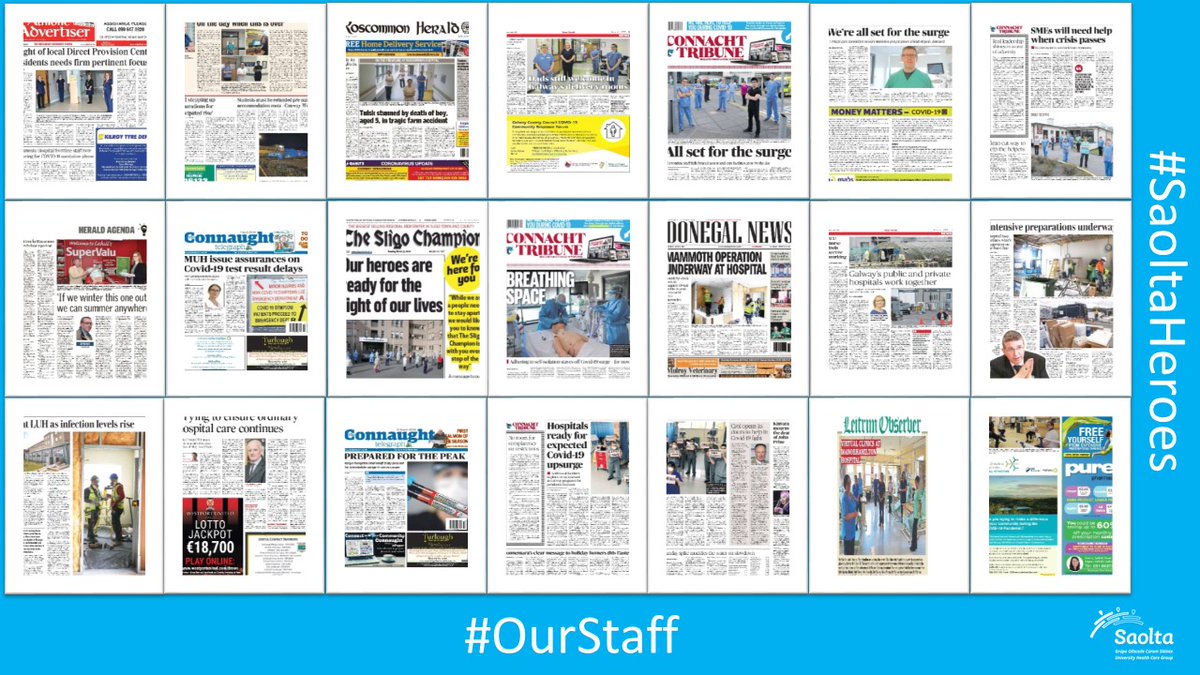 HSE_West_NWest's tweet photo. 📰Local media supporting us in communicating the vital public health message and highlighting the work and dedication of our #SaoltaHeroes.  #WorkingTogether through #COVID19 to #FlattenTheCurve 🙏 https://t.co/hZ405ask1F