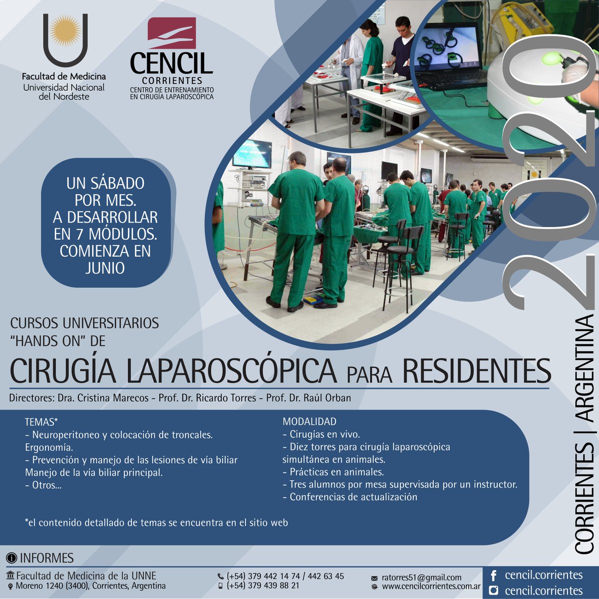 ATENCIÓN ‼
Cambio de inicio del Curso de #CirugíaLaparoscópica para #Residentes y Cirujanos jóvenes en #Cencil.

✔ 7 módulos.
✔ Cirugías en VIVO
✔ Prácticas
✔ Un sábado por mes. Comienza en Junio y no en mayo como esta previsto.

Más info en 👉 cencil.com.ar/curso-universi…