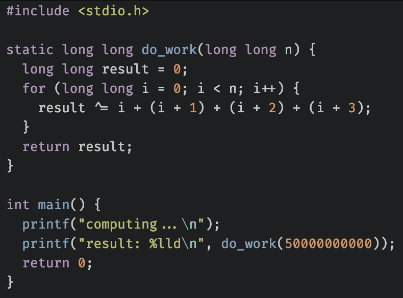 Here’s a fun bit of compiler optimization weirdness discovered by someone on /r/haskell: 1. Compile this program with `clang -O2` and time it. 2. Now split the definitions of do_work into separate files and compile and link them.The separately-linked version is 30% faster!