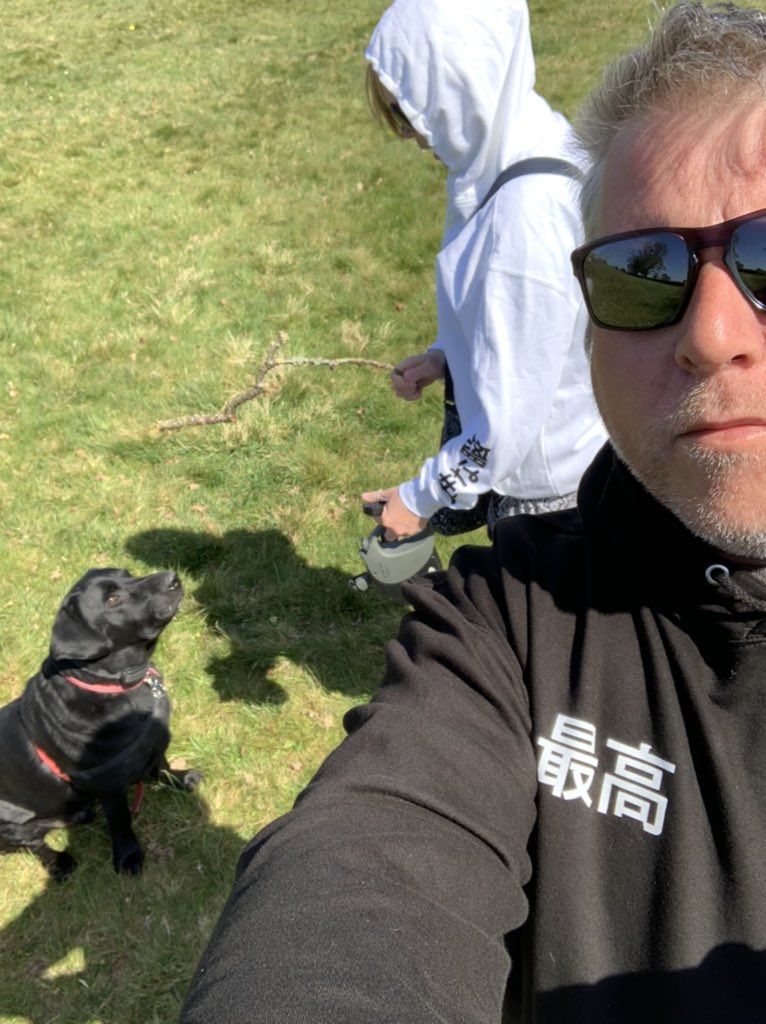 rush_generation's tweet photo. Totally stoked @SaikouApparel smashed deiveries during the madness of lockdown. Proved well useful today as the temp dropped in Wiltshire for Riley’s daily lockdown walk #awesome #KeepGoing https://t.co/YR8SHRNOYA