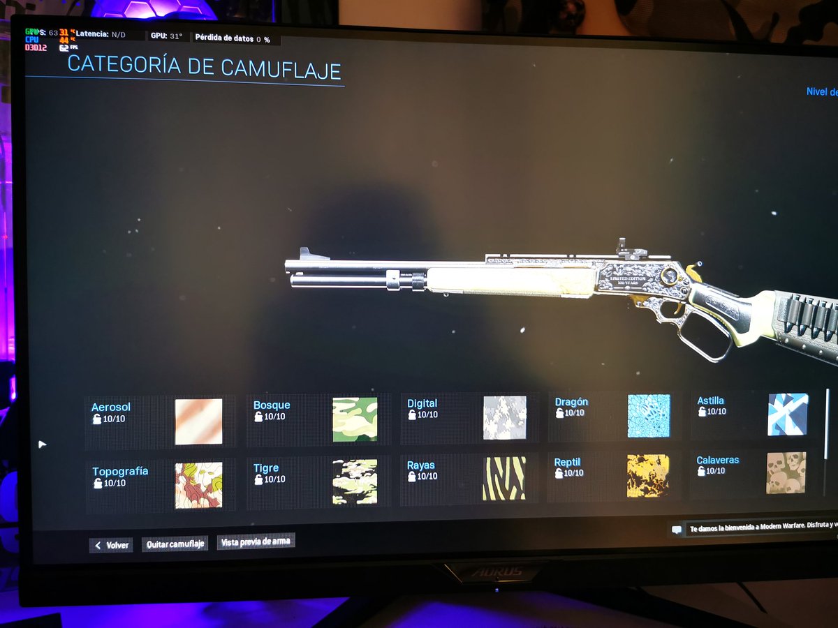 Ismuns's tweet photo. @ATVIAssist @Activision No he podido conseguir el oro en la mk2 con todos los camuflages desbloqueados y nivel maximo. Es normal a alguien mas le pasa?
Gracias. https://t.co/j1ThU80guJ