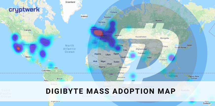 Cryptwerk_com's tweet photo. Despite all negative news during recent months, the process of #Digibyte adoption in everyday life is constantly growing. Check out $DGB #massadoption map by #Cryptwerk!

https://t.co/WEKK4okdhQ

#paywithdigibyte #digibytenews #cryptonews #cryptocurrency #blockchainnews https://t.co/PzoJzMzA9E