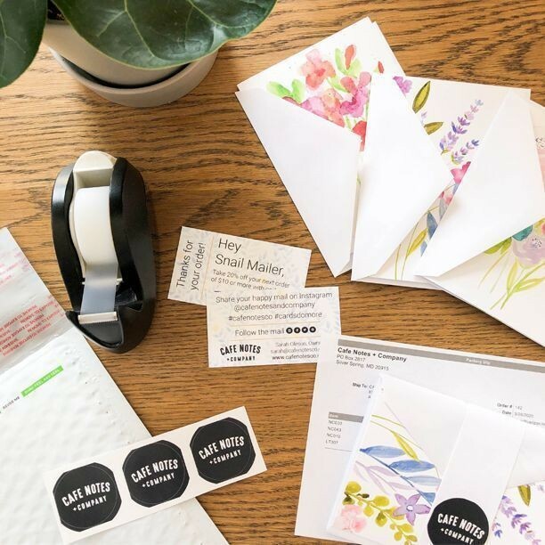CafeNotesCo's tweet photo. Monday morning spring vibes 🌷 Packaging cards in the springtime might be my favorite time of the year because all the cards are fresh, colorful, light and happy. We need this right now right? Where are you finding happiness these days? Share in the c… https://t.co/605mTnoRtv https://t.co/fEn9QEjwuX
