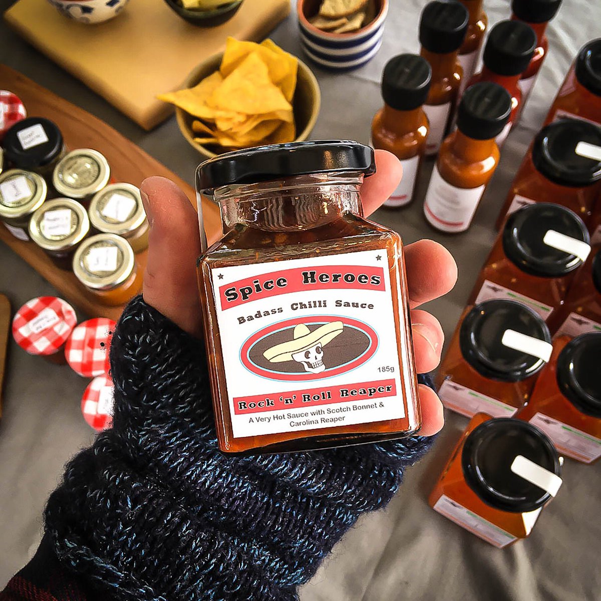 Rock ‘n’ Roll Reaper is one every hot sauce connoisseur needs to try!! It’s very hot but also very very flavoursome!! #CarolinaReaper #HotSauceAddict #HotSauceLover etsy.me/2RyhlS9