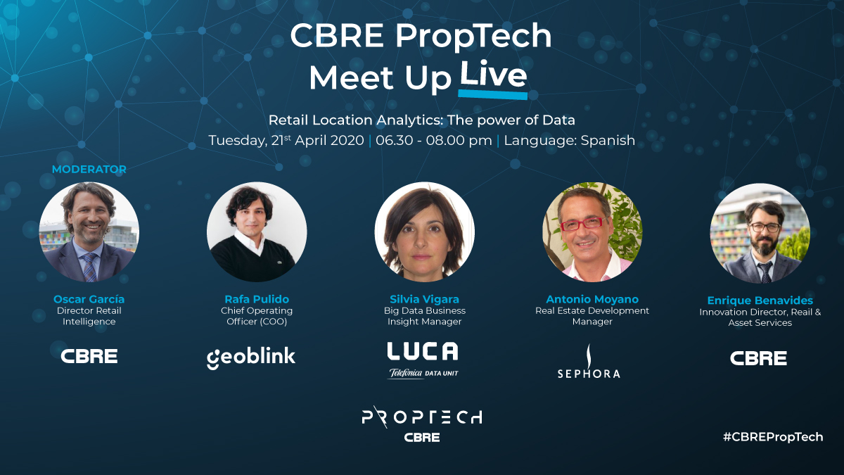 cbreproptech's tweet photo. 👉Do not miss our #CBREPropTech meet up live: "Retail Location Analytics: The Power of Data", to explore with us to how the #data can help #startups, corporates and retailers to make better decisions.

📅Tuesday, 21st April
🕢6.30h – 8.00 pm

Sign up here: https://t.co/kQJjA0dGEY https://t.co/0yHDN3fDSl