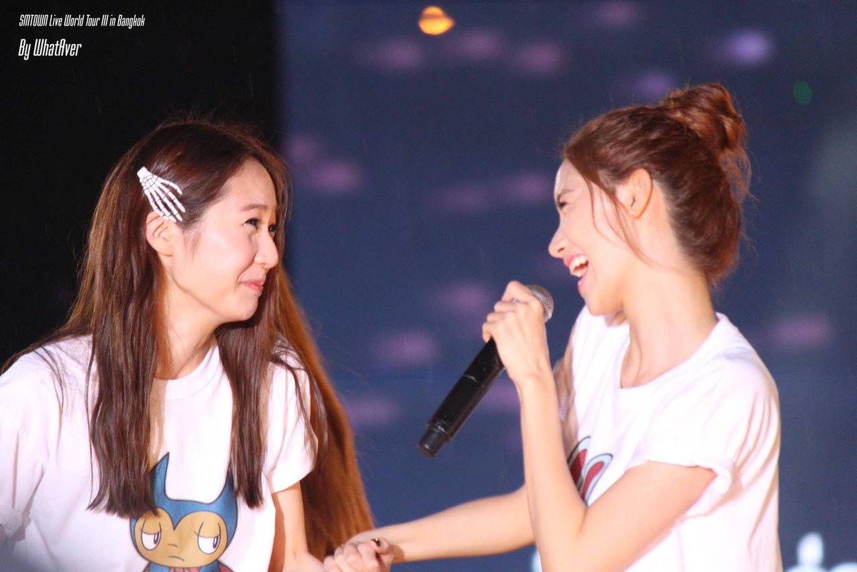 37. Yoona and Krystal at SM Town concert