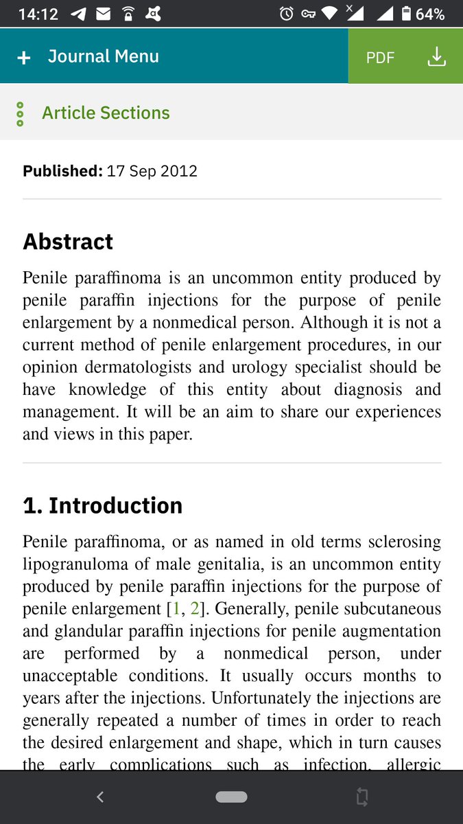 And there are studies around it. There is a medical name for the deformity that occurs in some cases "Penile Paraffinoma"Man!