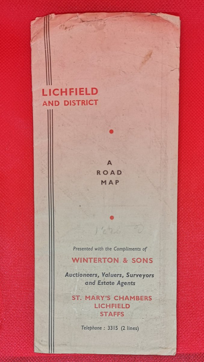 JonoTourism's tweet photo. Late 1940s road map of Lichfield with lots of local advertisers. Note the original route of the A38, the Lichfield canal and the absence of the railway stretch of the Birmingham Road. FM and J Wait's funeral directors are still at 25 Bird Street! #Lichfied #History #Maps https://t.co/AVaiesTkpv