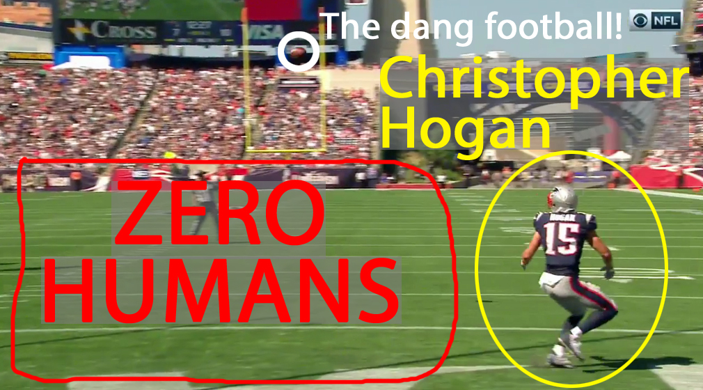 McCourty making a pitch for the Patriots to re-sign Chris Hogan ( https://cbsloc.al/2XvJiht ) is a great opportunity for me to share some of the greatest hits for Hogan, aka the world's least visible receiver.