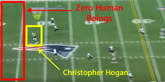 McCourty making a pitch for the Patriots to re-sign Chris Hogan ( https://cbsloc.al/2XvJiht ) is a great opportunity for me to share some of the greatest hits for Hogan, aka the world's least visible receiver.
