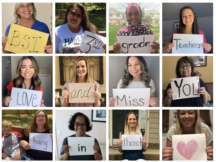 Sweet message for our students as we return from spring break! I love my team!!! ❤️ #CobbCountyTeachers #happyatBSI