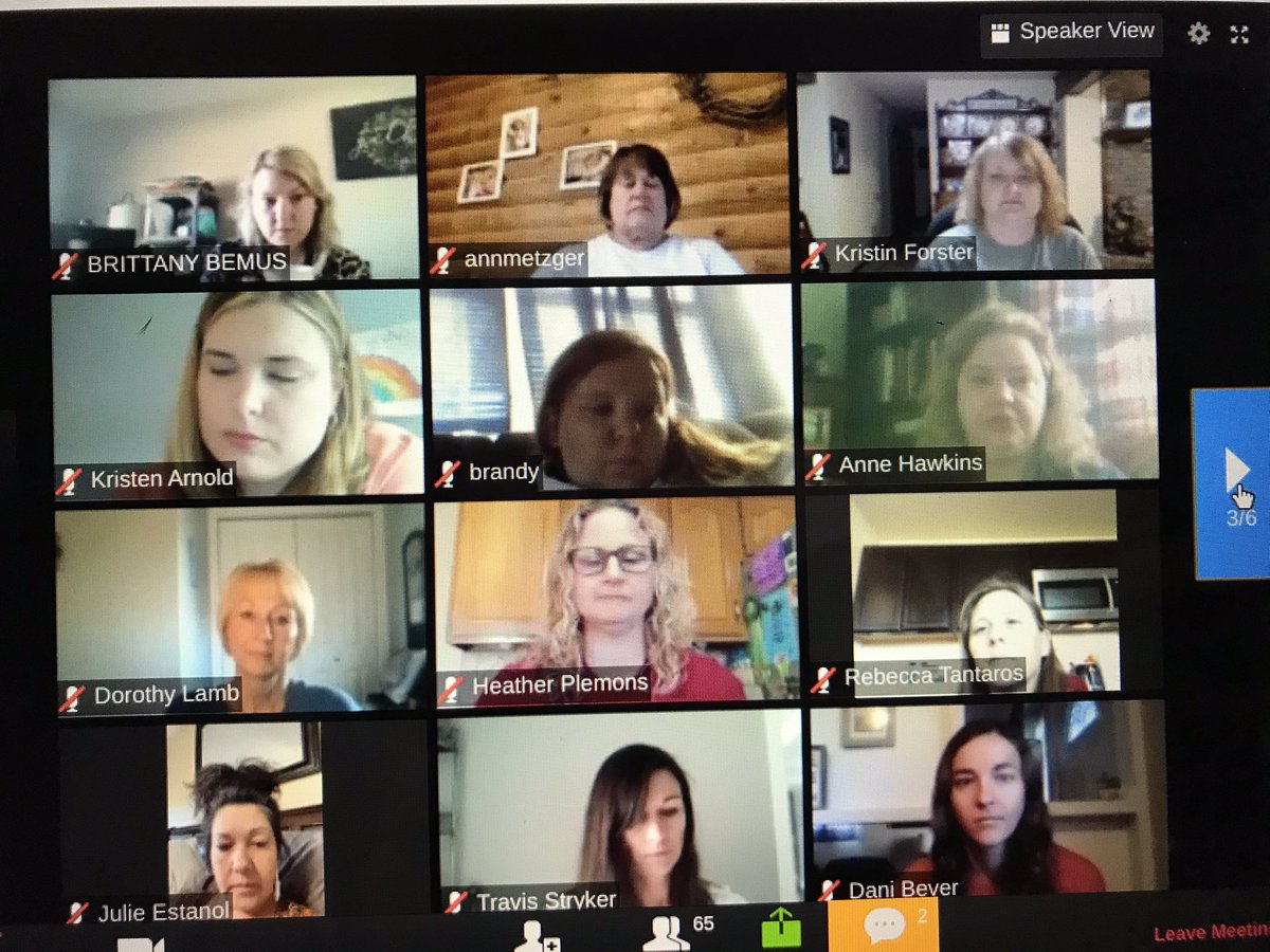 professortush's tweet photo. Virtual Staff Meeting @USD437 @CentralPauline @DebWilliamsEDU @swesu5 @tedgecomb @bcwhite @EricaMickelson @KJanelleMartin #wearepc #centralprimary @CentralPauline #pcproud #wearepc https://t.co/Iat68IcTG4