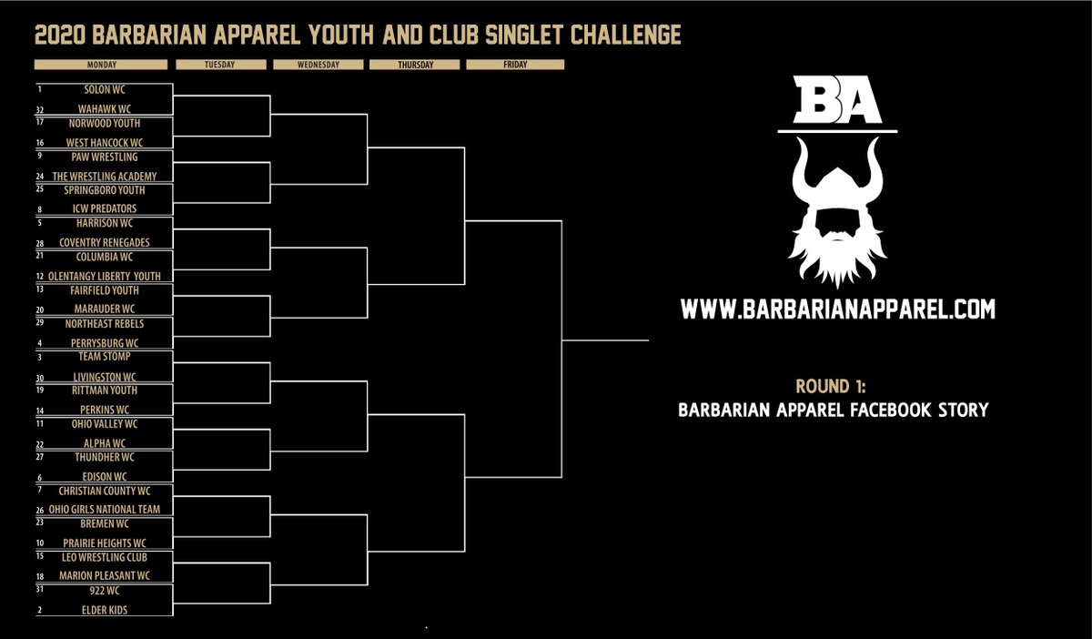 Round 1 matchups are all loaded to our Facebook story.
facebook.com/barbarianappar…