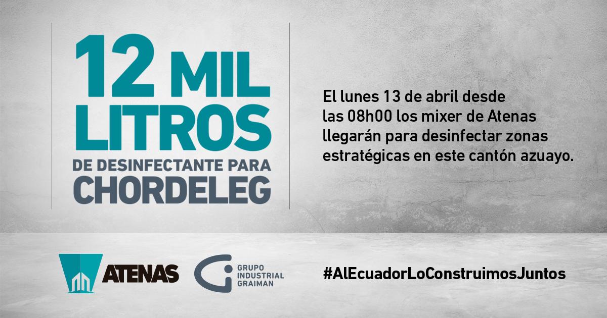 #AlEcuadorLoConstruimosJuntos 🙌🏻

Hoy llenamos nuestros mixer con 12.000 litros de desinfectante para #Chordeleg #Covid_19Ecuador