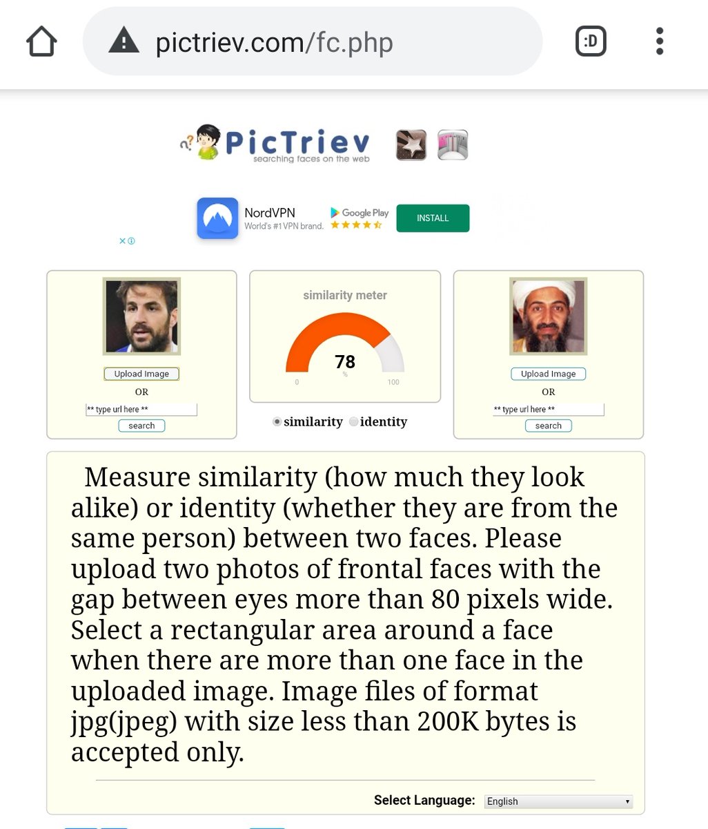 Now I know it's far fetched but hear me out for a second. Look at the 2 pictures above and tell me they don't share a resemblance? Now need more proof? Here's an SS from reliable website PicTriev which shows 78% similarity! Given that he probably had plastic surgery that's huge.
