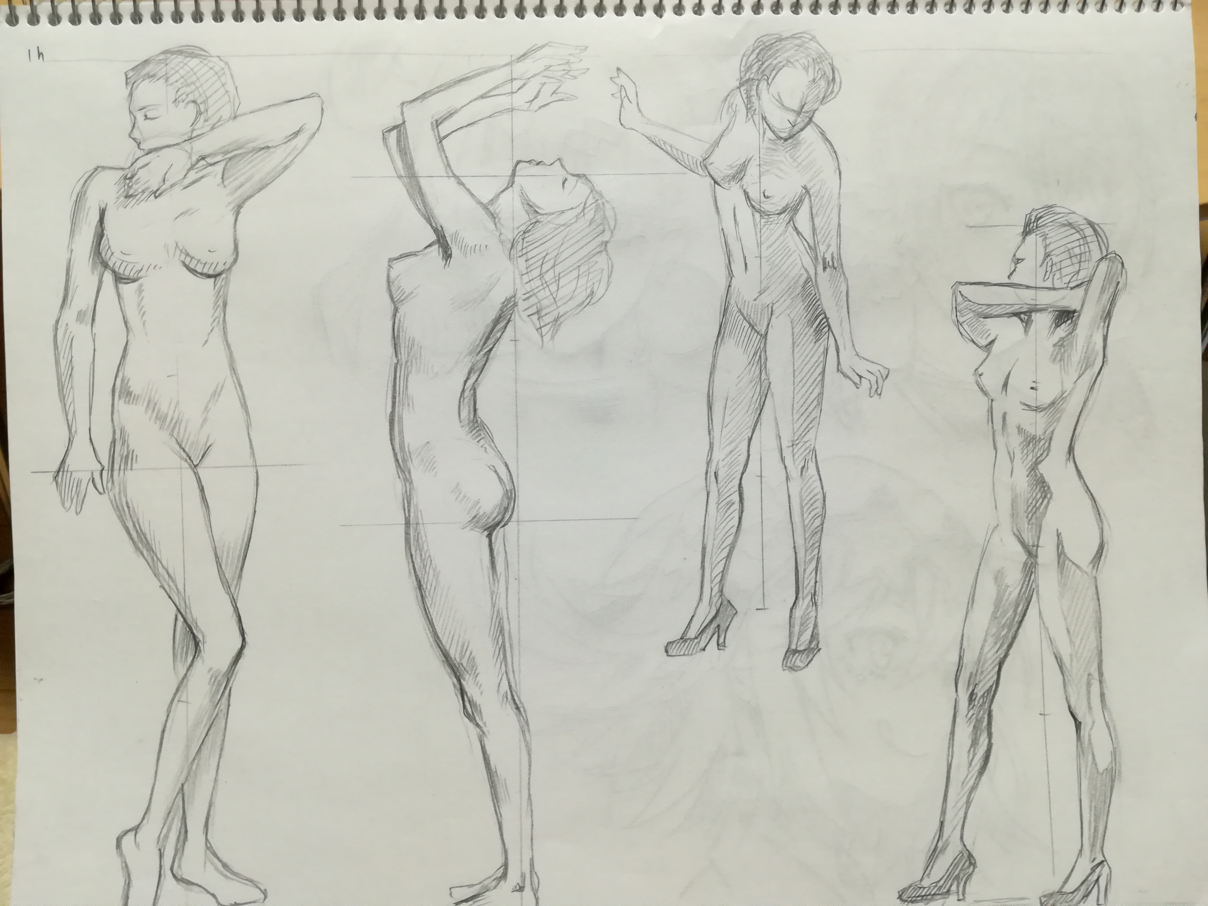 ヒサヨ 絵仕事募集中 今日の積み上げ 基礎練 クロッキー 模写 素体 立方体 3h アイコン 線 色 2 7h ルーミス本の顔パートが終わって手になっちゃったので 顔の練習用の本を探してます 線を少なく描く練習もしたいので たぶんアニメの原画集を