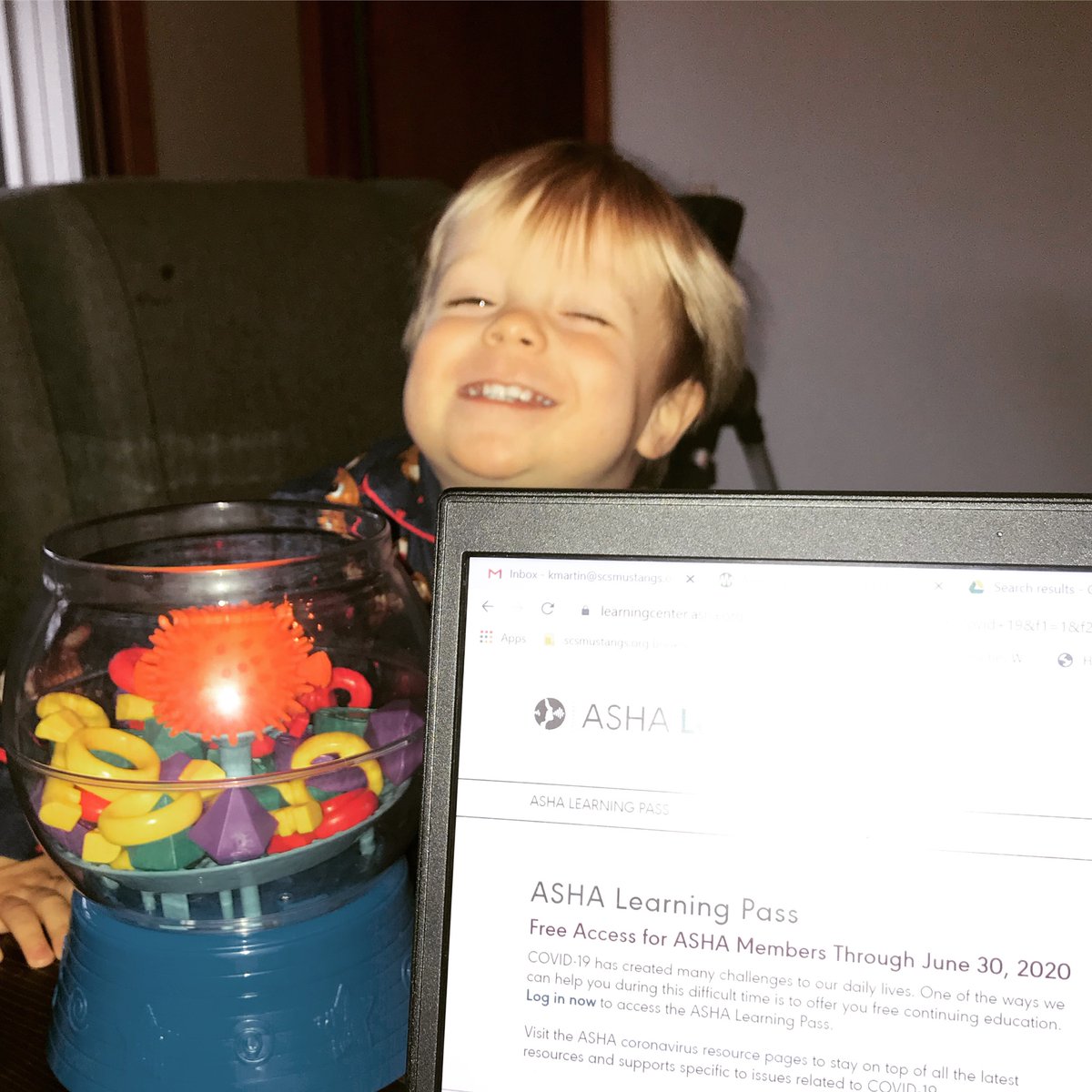 Kate_theSLP's tweet photo. Using my professional development day to take advantage of @ashaweb learning pass! #ASHA #SLPmom #SCSremoteTogether #SCSvirtualPD https://t.co/fYfigGeuuS