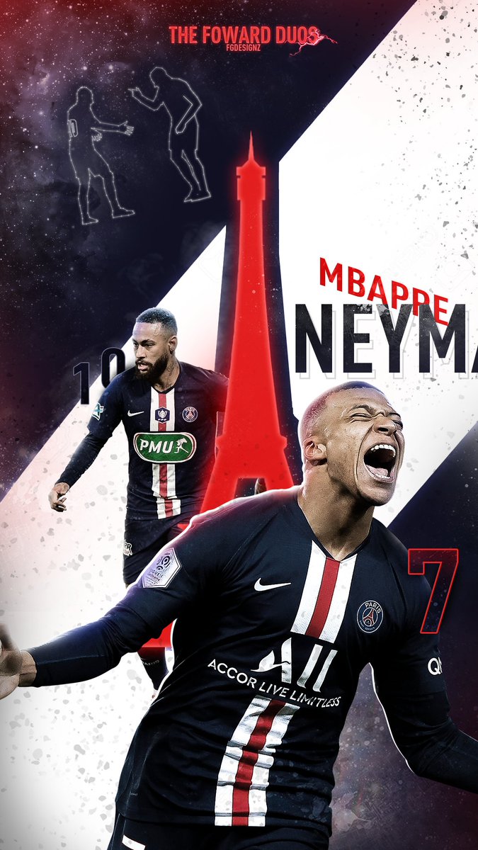 Download Neymar And Mbappe Pointing Above Wallpaper  Wallpaperscom